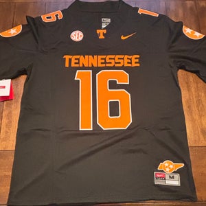 University of Tennessee Peyton Manning Blackout-Mode #16 Adult Medium Jersey NWT