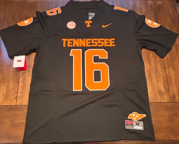 University of Tennessee Peyton Manning Blackout-Mode #16 Adult Medium Jersey NWT