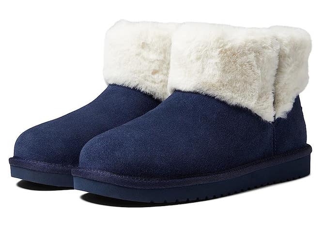 Koolaburra by UGG Aubrei Mini Boots Women's US 5 Insignia Blue Faux Fur PQ670