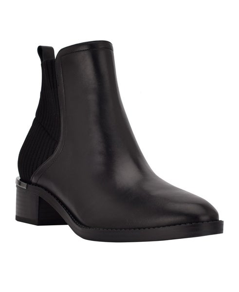 Calvin Klein Deandre Boots Women's US 7.5 Black Pointed Toe Ankle Bootie PQ682