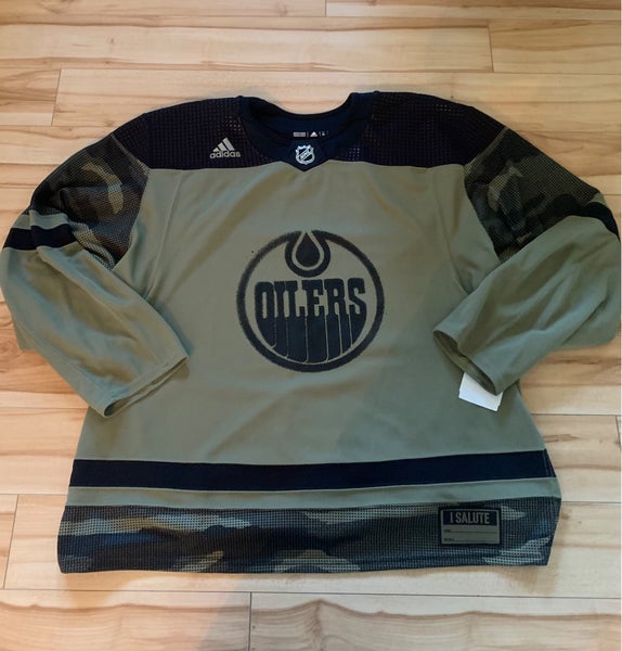 Edmonton Oilers Camo MIC Size 58 Men's Adidas Jersey (New)