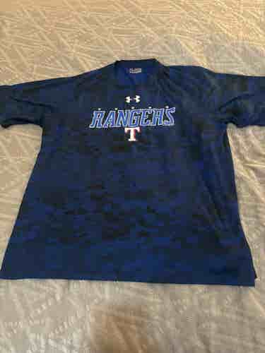 Texas Rangers MLB Under Armour Heat Gear Short Sleeve Shirt, Size Adult 2XL