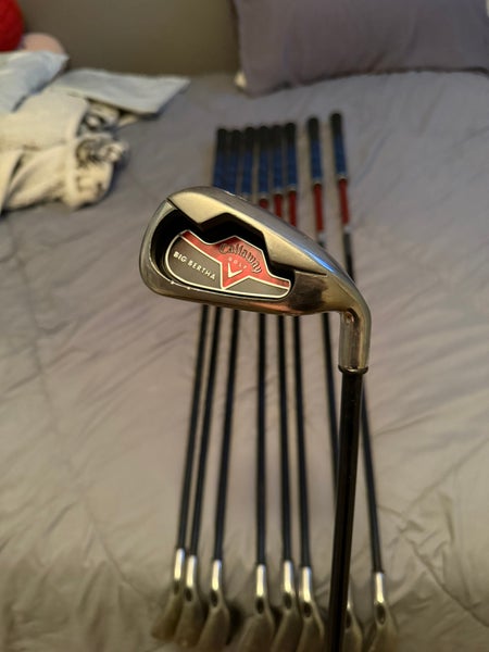 Men's 2006 Callaway Big Bertha Right Handed Iron Set Stiff Flex (9 Clubs) #5 - #9, PW, GW, SW, LW Gr