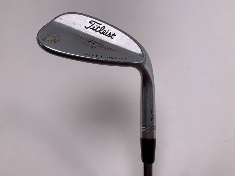 Titleist Vokey Spin Milled CC Chrome Gap Wedge GW 52* 8 Wedge Steel Mens RH
