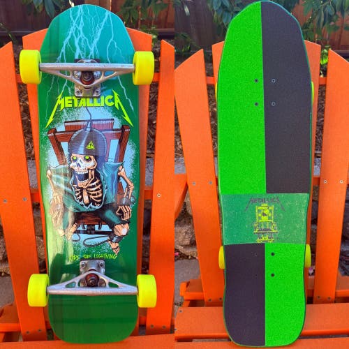 LOVENSKATE X METALLICA RIDE THE LIGHTNING COMPLETE SKATEBOARD GRIND KING TRUCKS