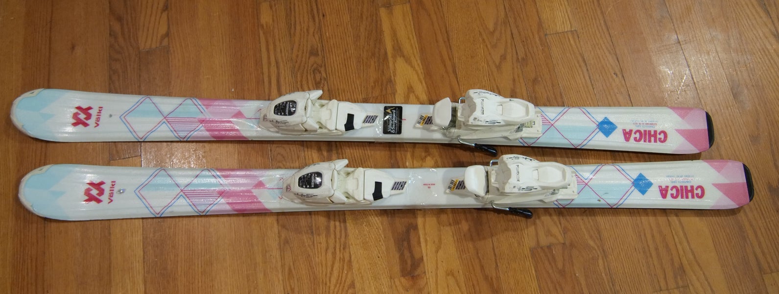 Kid's All Mountain 120 cm Volkl Chica Skis With Adjustable Bindings (New)