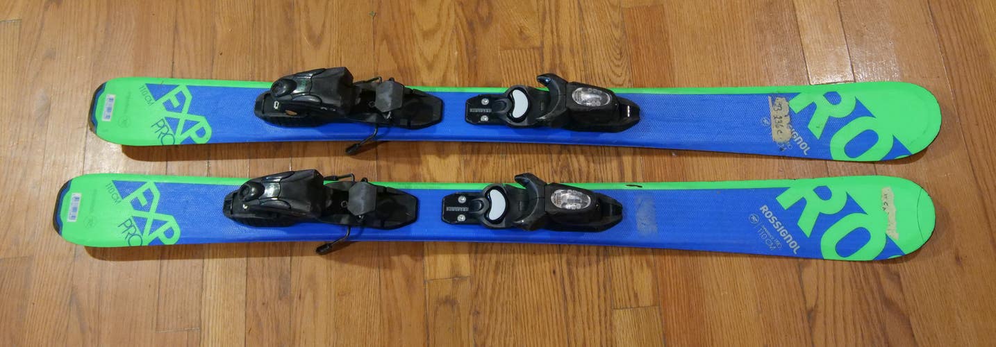 Kid's Rossignol 110 cm All Mountain Exp Pro Skis With Bindings (Used)