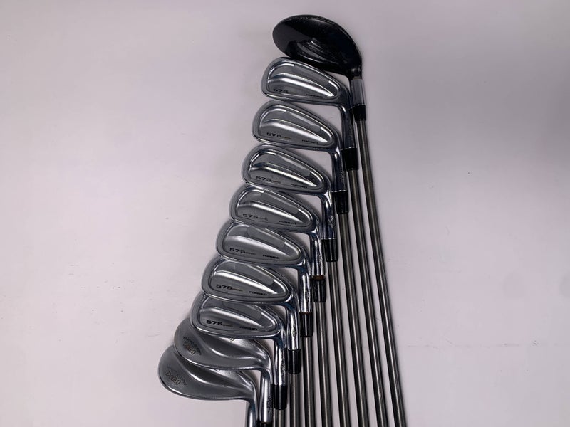 Wishon 575 mmc Forged Hybrid Iron Set 3-PW+GW+SW SteelFiber i70 Mens RH