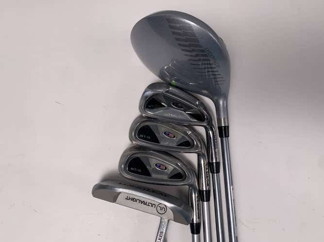 US Kids WT-15s Club Set Driver 6 8 PW Putter Ultralight 57" Youth Junior RH