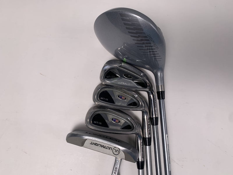 US Kids WT-15s Club Set Driver 6 8 PW Putter Ultralight 57" Youth Junior RH