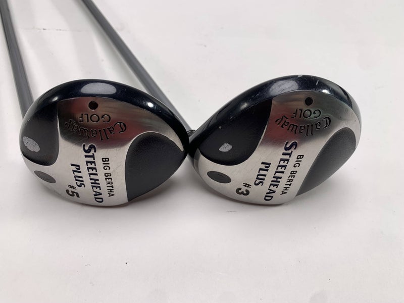 Callaway Steelhead Plus 3 & 5 Fairway Wood Set 15* 18* Steelhead Plus Mens RH