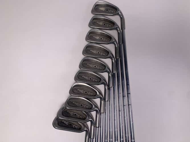 Ping Eye 2 Iron Set 3-PW+SW+LW Black Dot Karsten ZZ-Lite Stiff Steel Mens RH