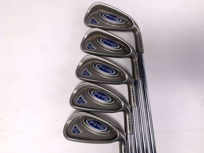 Ping G5 Iron Set 4-9 Black Dot Stiff Steel Mens RH No 8 iron +1''