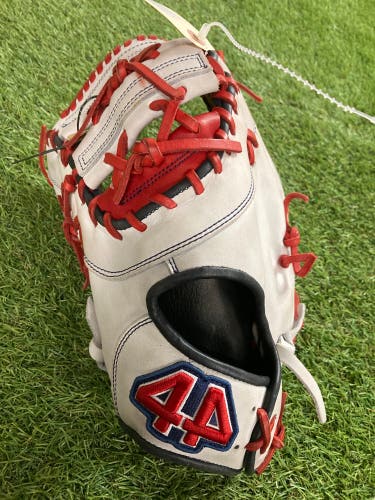 White 44 Pro Signature Series LH First Base Baseball Glove 13" (Used)