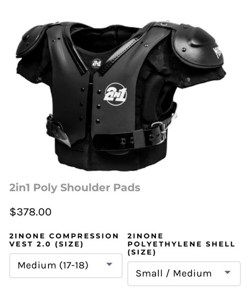 Medium Youth Shoulder Pads (Used)