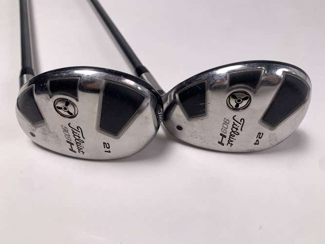 Titleist 909 H 3 & 4 Hybrid Set 21* 24* Mitsubishi Rayon Diamana Blue Mens RH