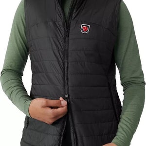 Fjallraven Expedition X-Latt Black Insulated Puffer Vest $190 Women's Small