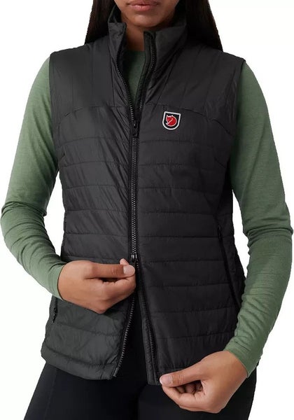 Fjallraven Expedition X-Latt Black Insulated Puffer Vest $190 Women's Small