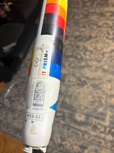 White 2023 DeMarini Prism+ Composite Bat (-11) Composite 19 oz 30" (Used)