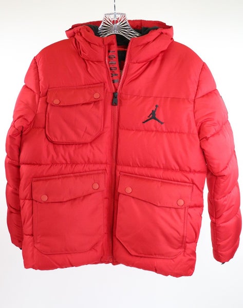 Jordan Cargo Puffer Jacket Big Kids Red Size M NWT