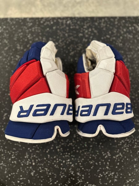 Bauer NY Rangers 2X Pro Gloves 14" Pro Stock (Used)