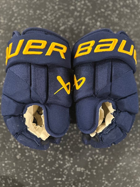 Bauer Blues Hyperlite Gloves 14" Pro Stock (Used)