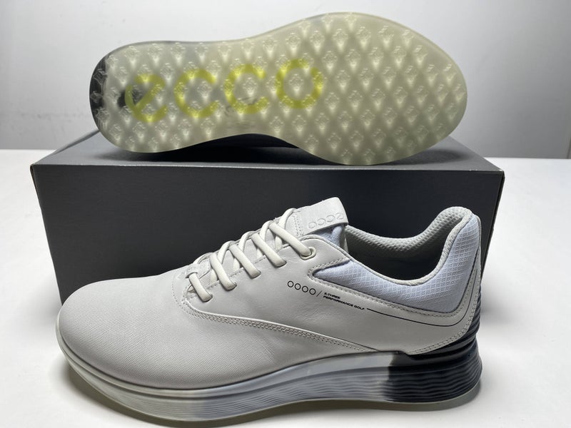 ECCO S-Three Waterproof Golf Shoes White Men's SZ 9-9.5 (102944 60613)