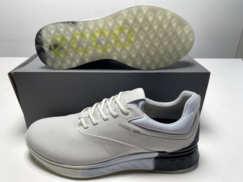 ECCO S-Three Waterproof Golf Shoes White Men's SZ 9-9.5 (102944 60613)
