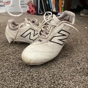 White Men's Size M 9.5 (W 10.5) Adult New Balance Burn X4 Low Top Molded Cleats (Used)