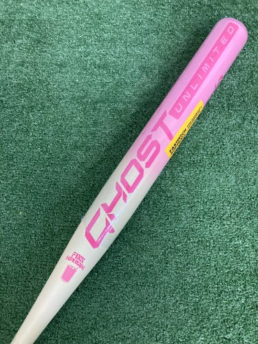 Pink 2025 Easton Ghost Unlimited Composite Bat (-10) Composite 23 oz 33" (Used)