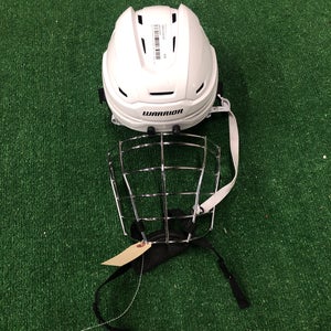 White Medium Warrior Alpha One Helmet (Used)