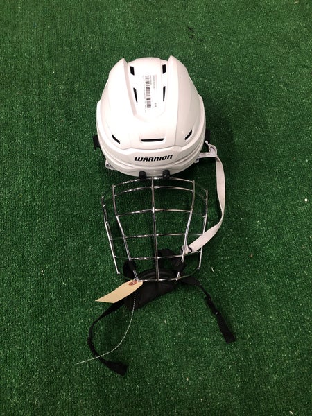 White Medium Warrior Alpha One Helmet (Used)