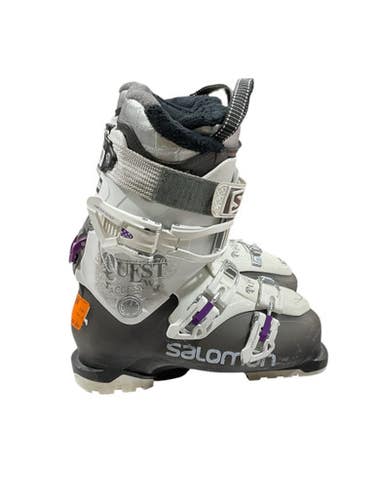Used Salomon Q Womens DH Ski Boot White 235 MP - J05.5 - W06.5 11847-S000029791