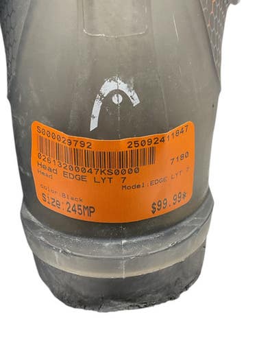 Used Head EDGE LYT 7 Womens DH Ski Boot Black 245 MP - M06.5 - W07.5 11847-S000029792