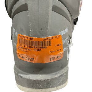 Used Rossignol PURE Mens DH Ski Boot Grey 245 MP - M06.5 - W07.5 11847-S000029787