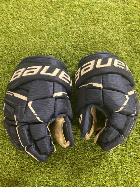 Blue Senior Bauer Supreme M5 Pro Gloves 13" (Used)