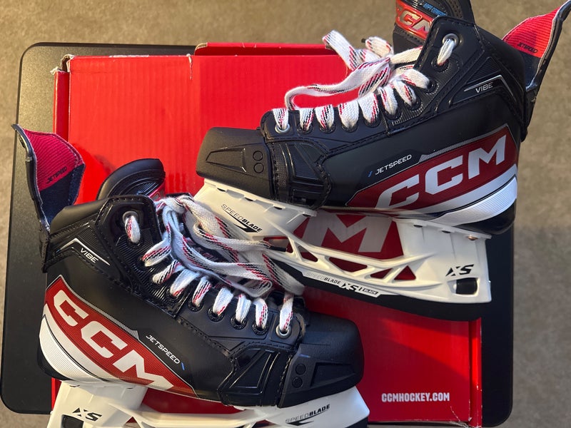CCM JetSpeed Vibe (SMU) Hockey Skates Wide Width 6.5 (New)