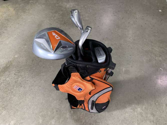 U.S. Kids Ultralight WT-20s Club Set Driver 7i PW Putter 51" Orange JR RH +Bag