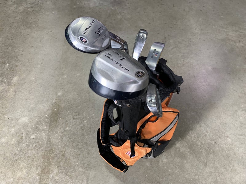 U.S. Kids UL-24 Club Set Driver 3W 6&8 PW Putter KidPower 51-35 Junior RH +Bag