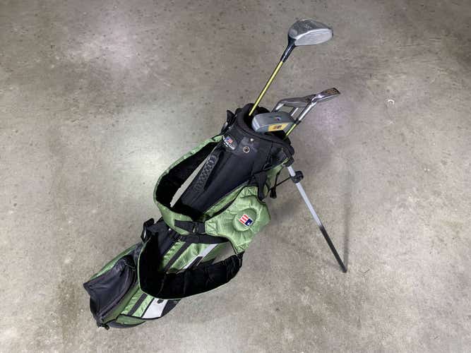 U.S. Kids UL-18 Club Set 3W 6 & 8 PW Putter KidPower 57-39 Junior RH +Bag