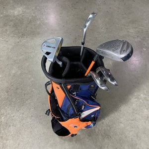 U.S. Kids WT-20 Club Set 3W 6 & 8 PW Putter Ultralight 51" Orange Junior RH +Bag