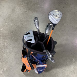 U.S. Kids WT-20 Club Set 3W 6 & 8 PW Putter Ultralight 51" Orange Junior RH +Bag