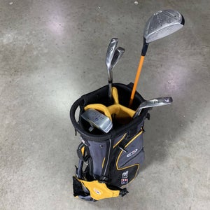 U.S. Kids Ultralight WT-10u Club Set 3W 6&8i PW Putter 63" Yellow Junior RH +Bag