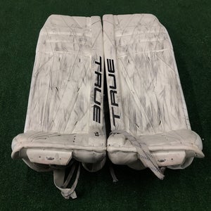 White 34" Senior True Catalyst PX3 Goalie Leg Pads Pro Stock (Used)