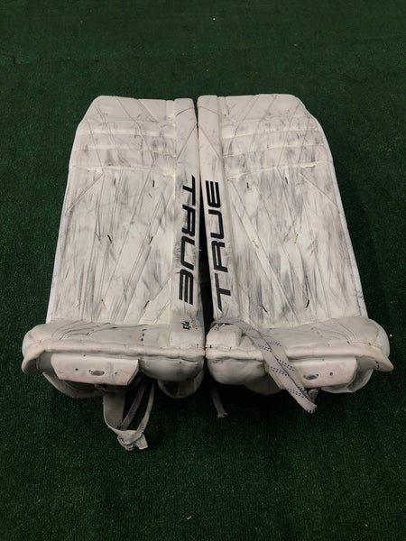 White 34" Senior True Catalyst PX3 Goalie Leg Pads Pro Stock (Used)