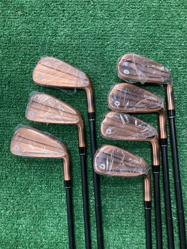 Men's TaylorMade P790 Aged Copper Iron Set Right Handed Stiff Flex Graphite Shaft (New) 4-9 PW