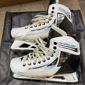 USED True 2 Piece Hockey Goalie Skates Regular Width Pro Stock 9.5 - Wedgewood