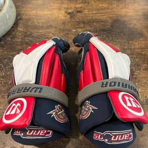 Boston Cannons Game Worn Warrior Evo Lacrosse Gloves (Used)