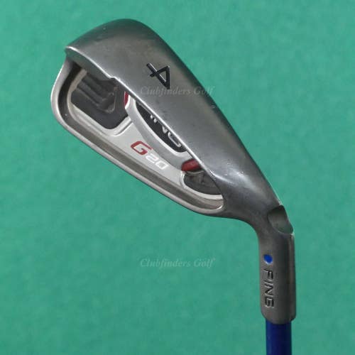 Ping G20 Blue Dot Single 4 Iron Grafalloy ProLaunch Blue Graphite Seniors *READ*