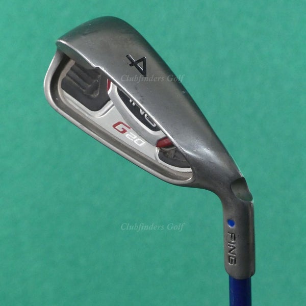 Ping G20 Blue Dot Single 4 Iron Grafalloy ProLaunch Blue Graphite Seniors *READ*